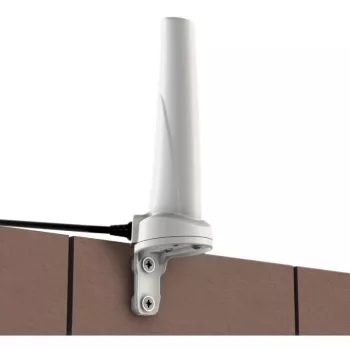 Kryptinė 4 dBi 5G/LTE antena Poynting A-OMNI-0280-02-V1 SMA (vyriškas) 2 m kabelis, stiebo/sienos tvirtinimas, balta