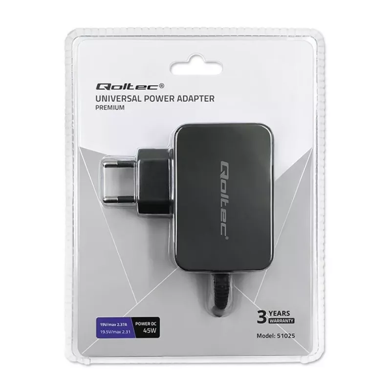 Qoltec 51025 maitinimo adapteris / keitiklis, vidaus, juodas