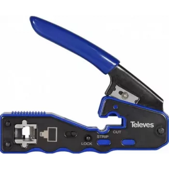 Krimpingo presas Televes 209802 RJ45 jungtims, automatinis pjovimas, modelis 37230