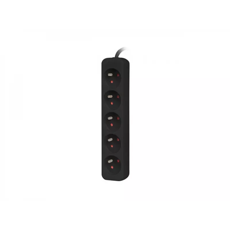 Prailginimo laidas Lanberg PS0-05E-0150-BK 1,5 m 5 AC lizdų vidaus juodas