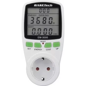 Basetech EM-3000 Energijos sąnaudų matavimo prietaisas su kaštų prognoze (BT-1611632)