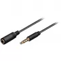Wentronic Goobay 3,5 mm lizdo ilginimo laidas, juodas, 1,5 m - kištukas 3,5 mm (4 kontaktai, stereo) > lizdas 3,5 mm (4 kontaktai, stereo) (62478)