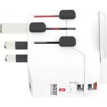Skross 1302470 Travel Adapter Pro Light USB (2xA) – Pasaulinis kelioninis adapteris