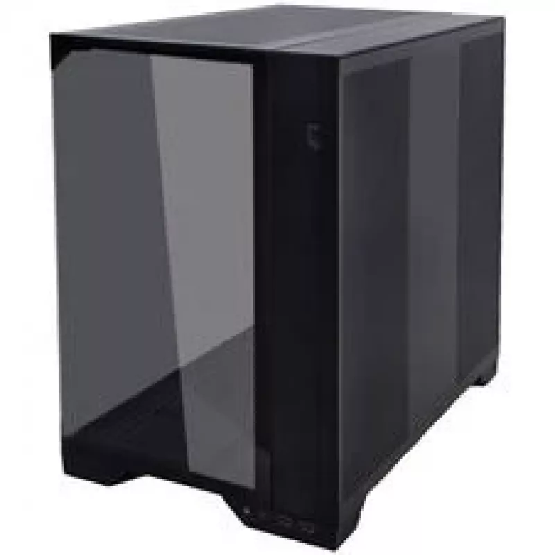 Lian Li O11 Vision Compact PC korpuso komplektas + 3x UNI FAN SL-INF 120 Reverse Blade ventiliatorius - juodas