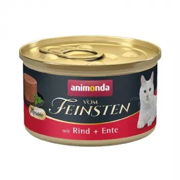 Šlapias kačių ėdalas ANIMONDA Vom Feinsten Mousse Jautiena ir Antis 85 g