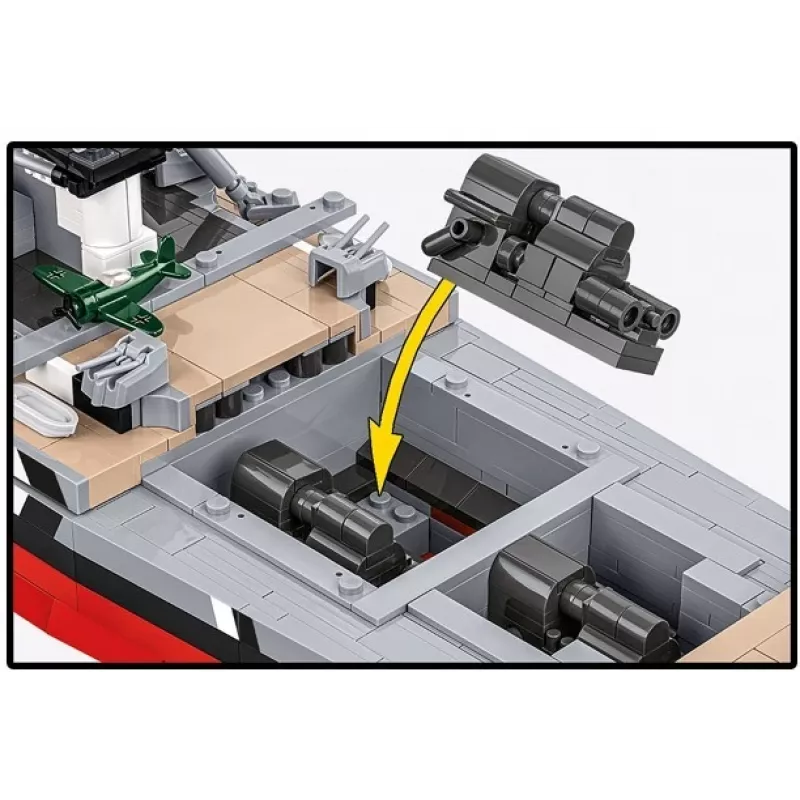 Statybinis rinkinys Cobi Mūšio laivas Bismarck modelis su 3204 detalėmis - Cobi CO BI-4860
