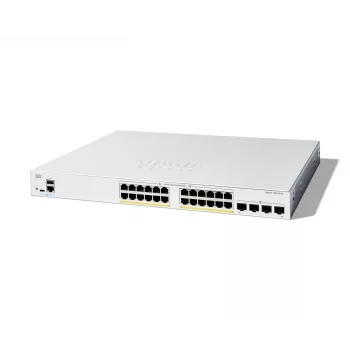 Cisco Catalyst 1200-24FP-4G Smart Switch, 24 prievadai GE, Full PoE, 4x1GE SFP, ribota viso gyvenimo apsauga (C1200-24FP-4G)
