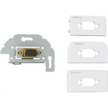 Kindermann Konnect Design Click – modulinis Faceplate-Snap-In – DB-9 – baltas, RAL 9010 (7456000520)