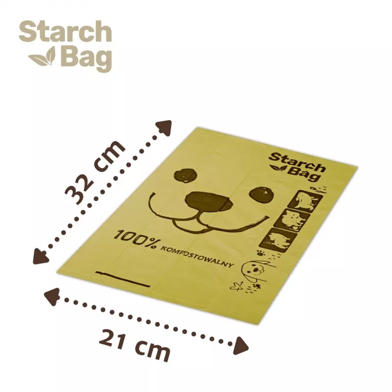 STARCH BAG - Šunų išmatų maišeliai - 1 x 15 vnt.