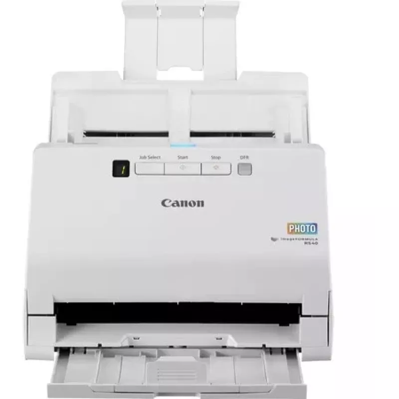 Canon imageFORMULA RS40 nuotraukų ir dokumentų skaitytuvas, 600 x 600 DPI, 40 ppm, 30 ppm, pilkų atspalvių, vienspalvis, lakštų padavimo, baltas
