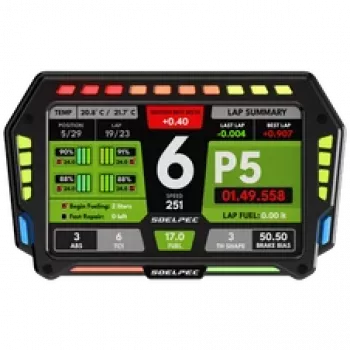 SOELPEC XR-7 Display, Simracing-Touchscreen, RGB-Telemetrija - juoda