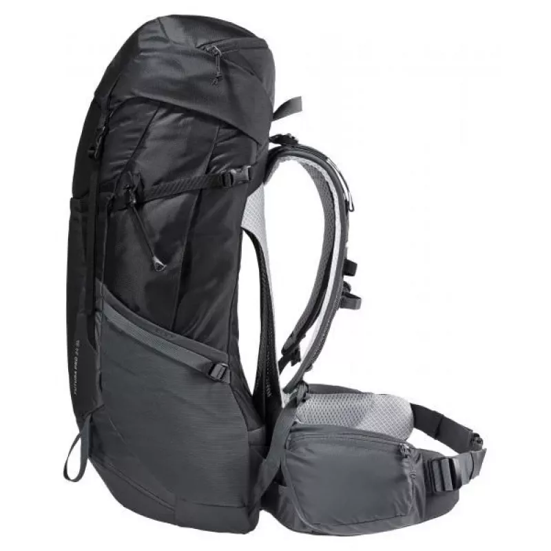 Kuprinė DEUTER Futura Pro 34 SL, moteriška žygių kuprinė, 34 L, 1,56 kg, ventiliacija, hidracija 3 L, laikiklis šalmui, vidinis plieninis rėmas