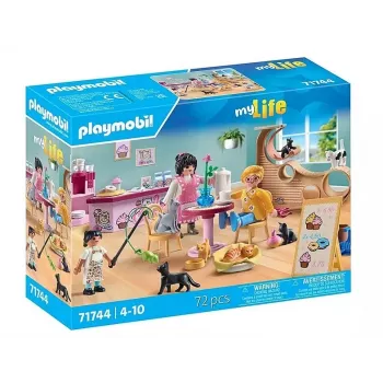 Žaidimų rinkinys PLAYMOBIL My Life 71744 Kačių kavinė su figūrėlėmis