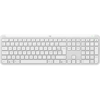 Logitech Signature Slim K950 – belaidė klaviatūra – 100% pilno dydžio – Bluetooth 5.1 LE – AZERTY – prancūziška – Off-White (920-012454)