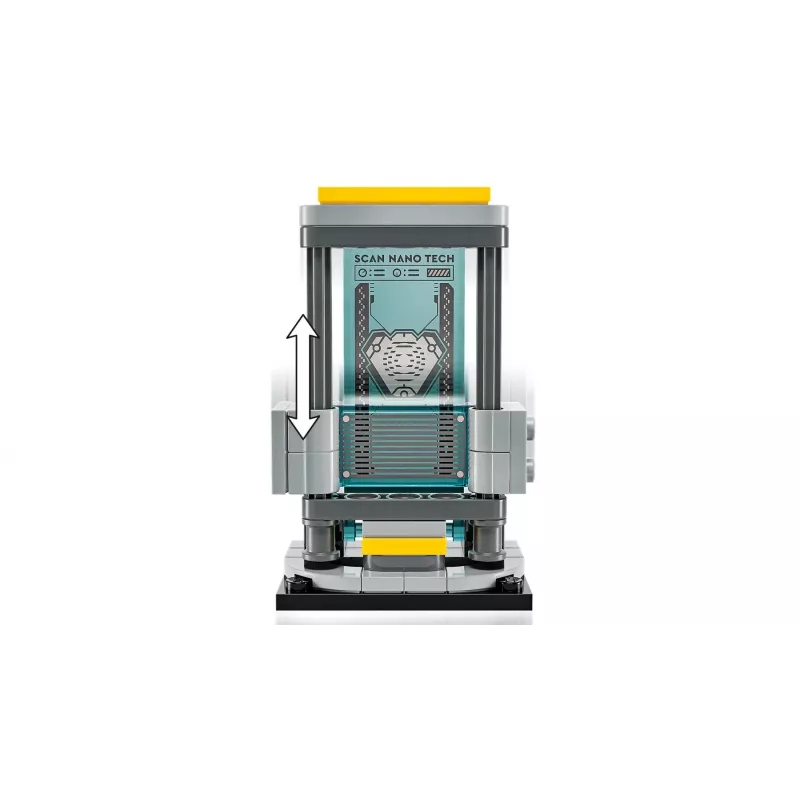 LEGO Marvel Geležinio žmogaus laboratorija su šarvų sale 76315 — 384 dalys, 5 minifigūrėlės, demonstracinė zona