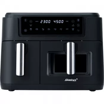 Dviguba oro gruzdintuvė Steba HF 9500 DUO (juoda, 2400 W, 2 krepšeliai 6 L + 3,5 L)