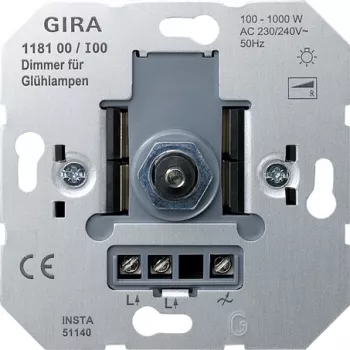 GIRA Dimmer 118100 Įdėklas mygtukinis/perjungimo Gl 100-1000 (118100)