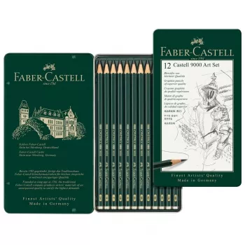 Pieštukai Faber-Castell CASTELL 9000 12 vnt. (8B–2H)