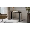 Cama Meble elektrinis reguliuojamo aukščio stalas MOON 121x67 cm, stačiakampis medžio drožlių plokštės stalviršis, 72–120 cm, juodas/san sebastian