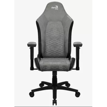 Žaidimų kėdė Aerocool Crown AeroSuede Universal Padded seat Stone Grey