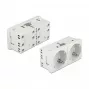 Sieninis kištukinis lizdas DELOCK 81325 CEE 7/3, 250 V, 16 A, baltas, ABS, 45×90×40 mm (5 vnt.)