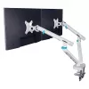 Monitorio laikiklis DIGITUS Dual, dviem 35 colių ekranams, spaustuvas, 2×10 kg, VESA 75–100, pakreipimas -45–90°