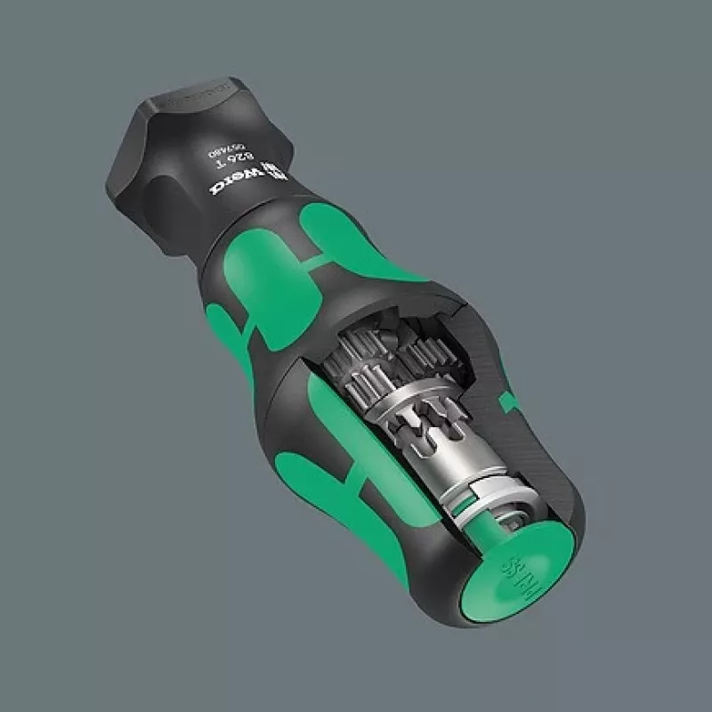 Wera 826 T Kraftform Turbo atsuktuvas su Rapidaptor antgalių laikikliu, 1/4 colio