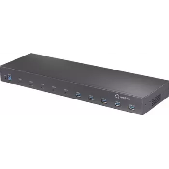Renkforce 19 colių stovo 10 prievadų USB 3.2 Gen 2 šakotuvas, pramoninis (RF-6627278)