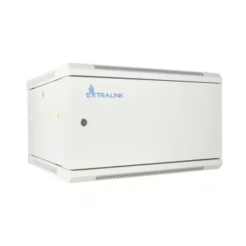 Extralink sieninis spintinis stovas 6U 600x450 pilkas, metalinės durelės