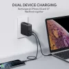Aukey PA-D3 Sieninis įkroviklis 2xUSB Power Delivery (1xUSB + 1xUSB C) 5.4A 60W Dynamic Detect