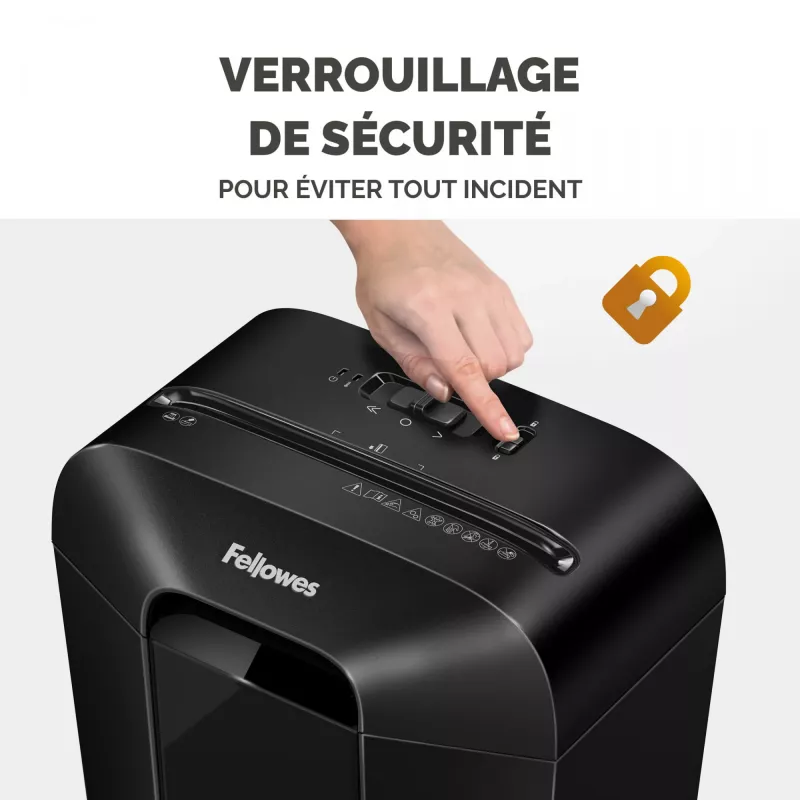 Fellowes Powershred LX70 kryžminio pjovimo popieriaus smulkintuvas, juodas, 18 l