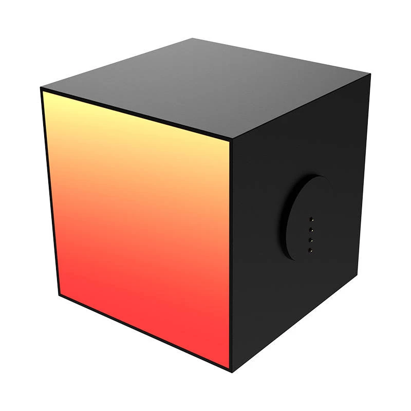 Išmanusis stalinis šviestuvas Yeelight Cube Black – Wi‑Fi/Bluetooth, daugiaspalvis, 75×75×75 mm, 100–240V