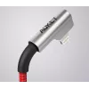 USB–Lightning laidas Aukey CB-AL01 Raudonas — Pintas nailoninis, Lightning jungtis Apple įrenginiams