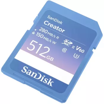 „SanDisk 512 GB SDXC UHS-II Creator“ – didelės talpos SD kortelė profesionalams