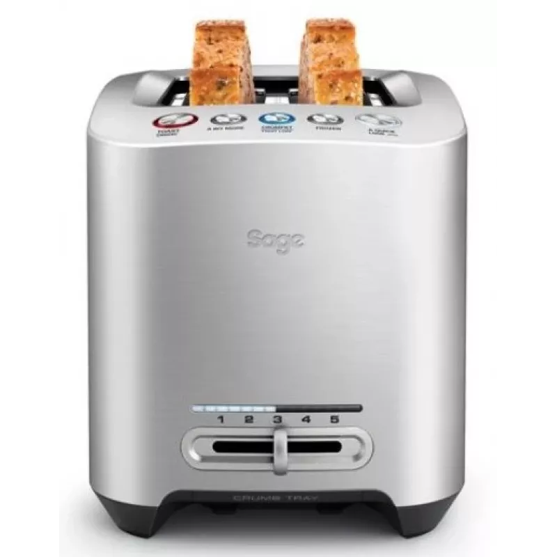 Sage the Smart Toast 5 2 dalių sidabrinis skrudintuvas
