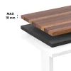 Reguliuojamo aukščio elektrinis stalas ergo office ER-400 W — maksimalus aukštis 1160 mm, maksimali apkrova 80 kg