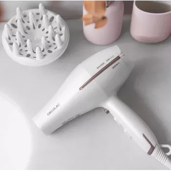 Cecotec IoniCare 5300 Maxi Aura plaukų džiovintuvas | 2200 W | 3 temperatūros režimai | Joninė funkcija | Difuzorius | Baltas