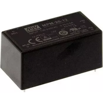Maitinimo adapteris MEAN WELL MPM-20-12 20W 12V 90-264V