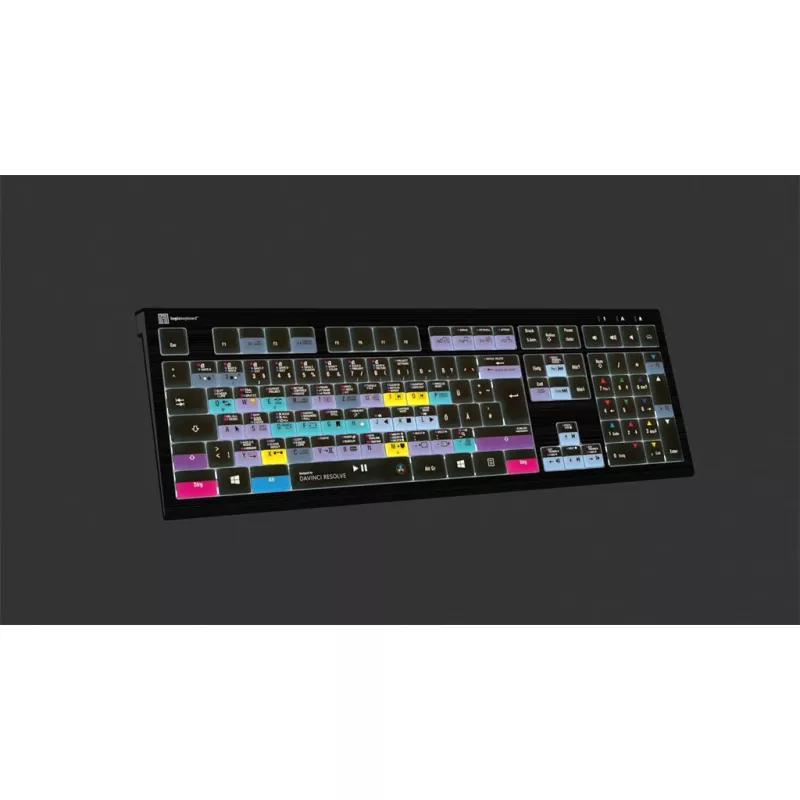 Logickeyboard ASTRA 2 klaviatūra USB QWERTZ anglų juoda Full-size 108 klavišai