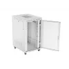 Stovimas 19 inch serverio spintos korpusas 27U 800x1000 mm pilkas perforuotomis durimis su LCD ekranu LANBERG (plokščioje pakuotėje)