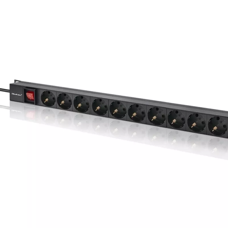 Qoltec aliumininis PDS stovo montavimui | 16A | 16 x Schuko | Vertikalus | 1,8 m
