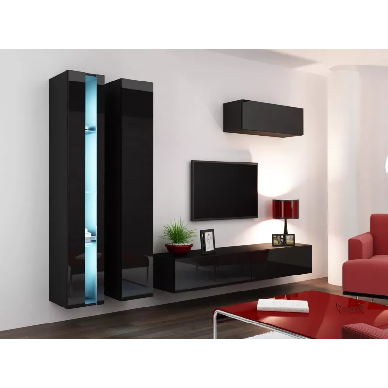 Cama TV stovas VIGO nauja 30/180/40 juodas/juodas blizgus