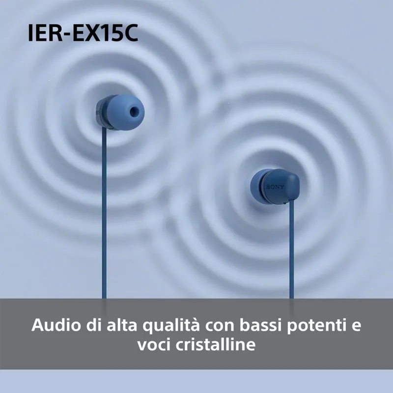 Sony IER-EX15C ausinės, laidinės, į ausis, skambučiai/muzika, USB Type-C, baltos