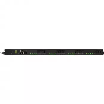 Inter-Tech SA-1632WN PDU (maitinimo paskirstymo įrenginys) 16x C13 lizdų, valdomas/stebimas, 100–240 V, 32 A, TCP/IP, SNMP, juodas