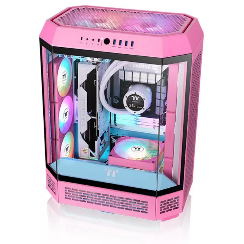 Ventiliatorius THERMALTAKE CT140 EX Reverse ARGB Sync 140 mm, 500–1800 RPM, Rožinis, 3 vnt.