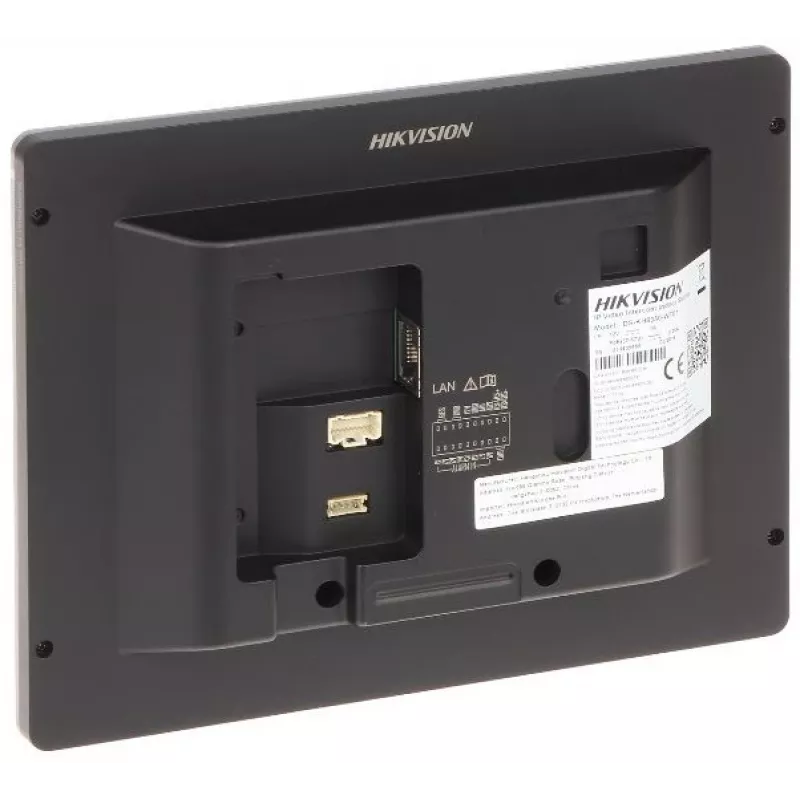 Vizualinis domofonas Hikvision DS-KH8350-TE1 7 colių IPS jutiklinis ekranas, PoE, SIP, MicroSD lizdas, 1024×600, aliumininis korpusas, juodas