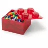 LEGO Plytelė 4 Raudona Skaidri – 4x2 smeigtukų skaidri raudona statybinė plytelė