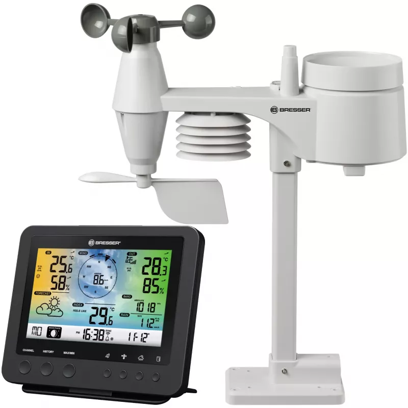 Bresser Optics 7002580 skaitmeninė orų stotelė, juoda, AC, Wi-Fi