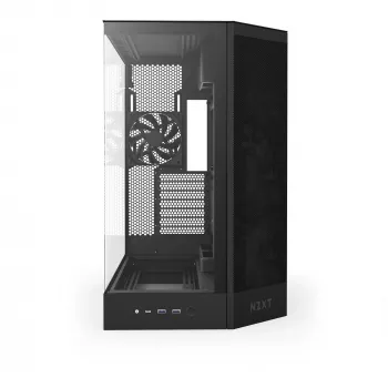 NZXT H9 Air Flow (2025) Didelis dviejų kamerų vidutinio bokšto korpusas - Juodas
