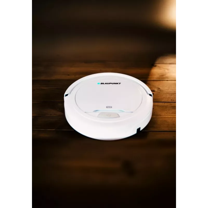 Robotinis dulkių siurblys BLAUPUNKT RVC201, apvalus, baltas, be maišelio, 0,5 L talpa, 55 min veikimo laikas